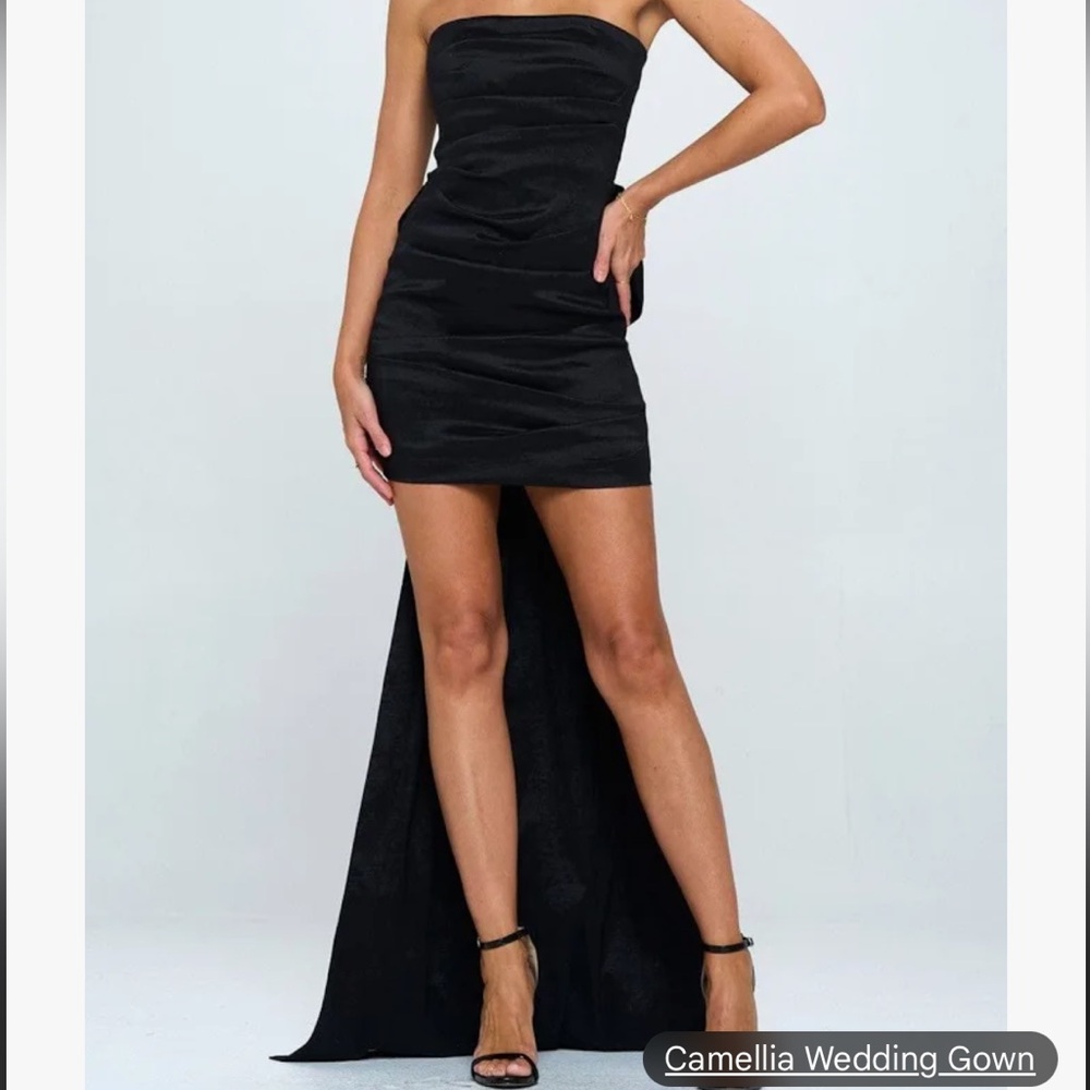 Lovely Day Midnight Black Strapless Dress